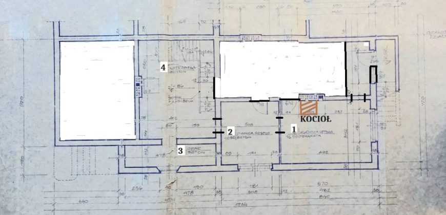 Bliźniak z domem gospodarczym na dużej działce